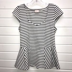 Anthropologie Postcard Peplum Sleeveless Top